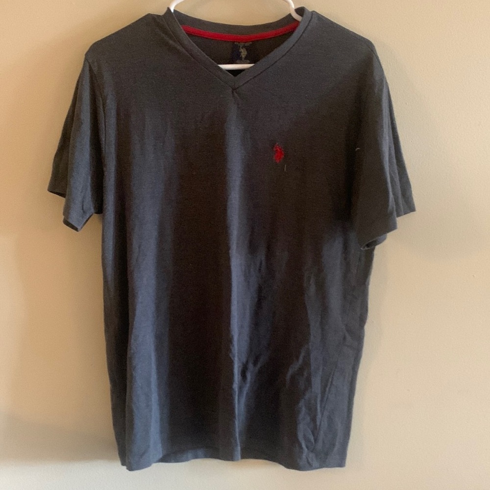 Gray V-Neck T-shirt
